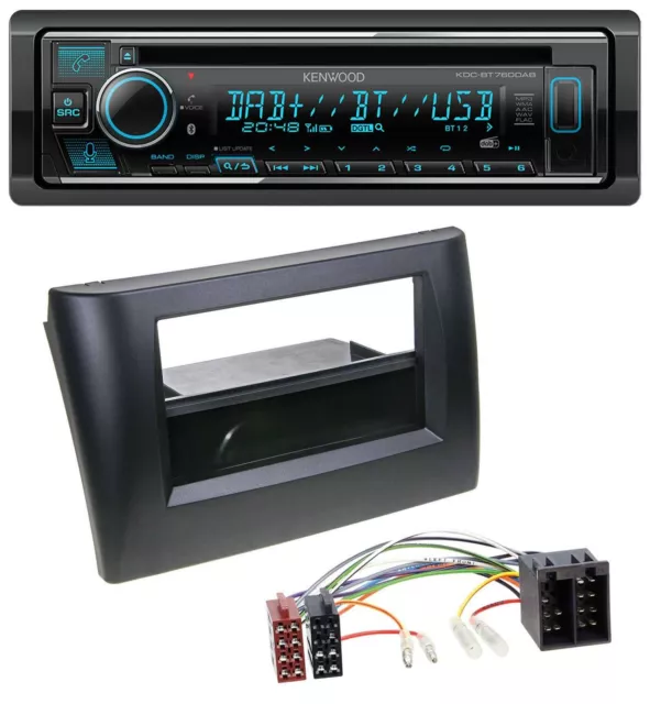 Kenwood MP3 Bluetooth DAB USB CD Autoradio für Fiat Stilo 192 01-08 Ablagefach