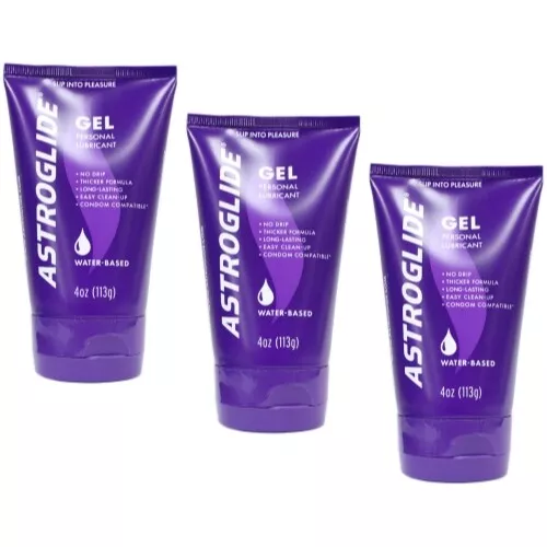 3 Pack - Astroglide Personal Lubricant Gel, 4oz Each