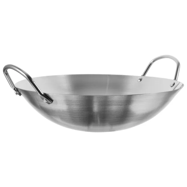 Sartén wok de acero inoxidable asado placa de estufa martilla de mano