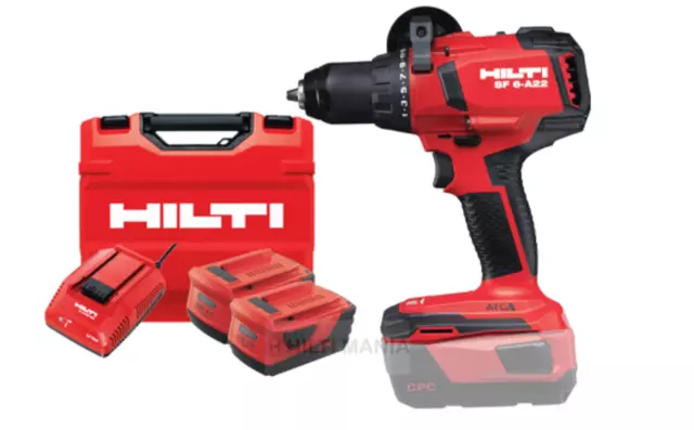 Hilti SF 6-A22 BL 5.2Ahx2 Keyless 13mm 2000Rpm 80Nm LED 3.5lbs UPS# Charger_220V