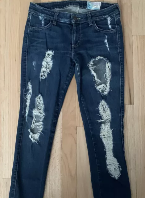 SIWY Denim Hannah Slim  Ankle Skinny Jeans Distressed Size 28 Blusestorm