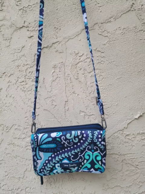 Vera Bradley Blue Island Medallion Lighten Up 3-in-1 RFID Crossbody