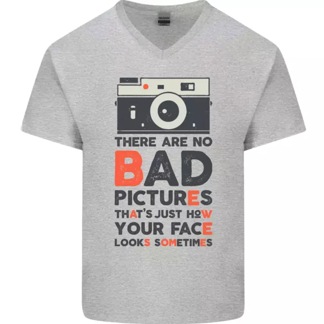 T-shirt da uomo scollo a V Photography Your Face Funny Photographer