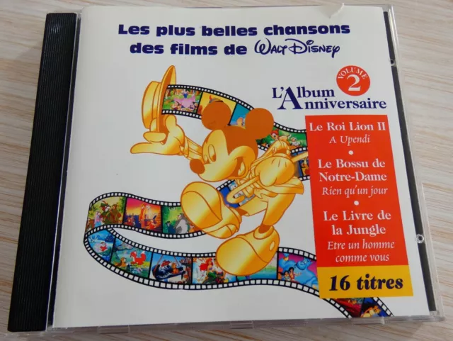 Cd Les Plus Belles Chansons Des Films De Walt Disney L'album Anniversaire Vol 2