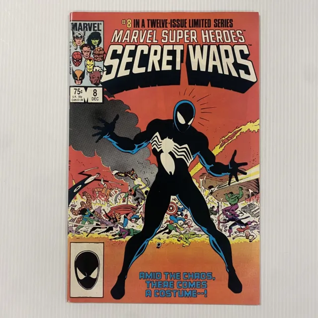 Marvel Super Heroes Secret Wars #8 1st print FN/VF Origin of Black Spider-Man