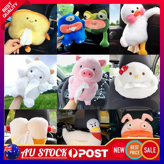 Cartoon Animal Shape Tissue Box for Car Plush Paper Holder Soft Napkin Box Gift