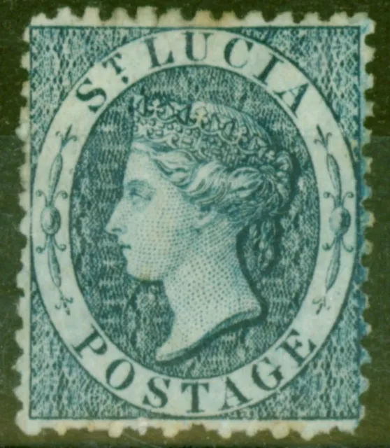St Lucia 1863 (4d) Indigo SG7 Fine Mtd Mint