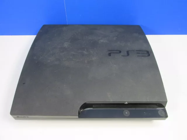 WORKING sony PLAYSTATION 3 PS3 black slim 320GB CONSOLE ONLY VIDEO GAME