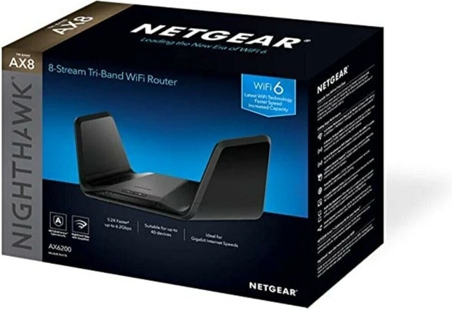 Netgear Nighthawk Tri-Band 8-Stream AX6200 WiFi 6 Router (RAX78)