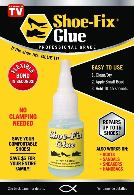 Shoe-Fix Shoe Glue: Instant Professional Grade Repair Glue Clear