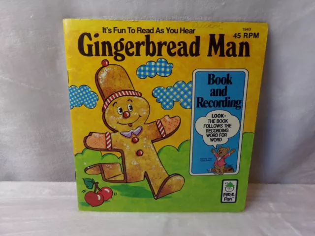 Vintage Gingerbread Man Book and Record Childrens Paperback Peter Pan Records