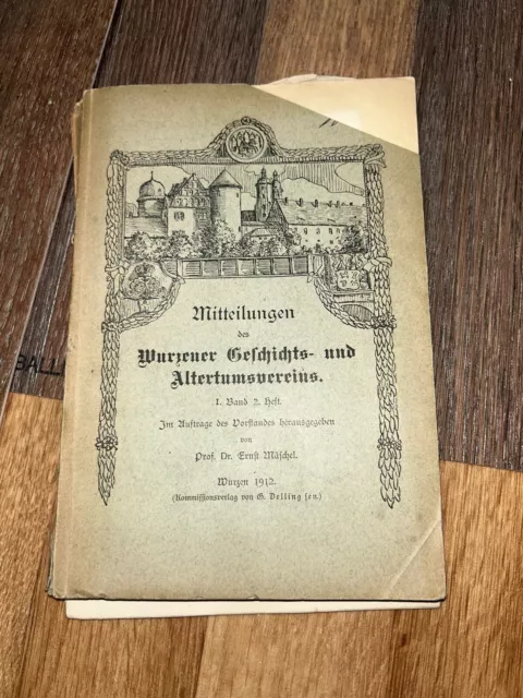 Mitteilungen des Wurzener Geschichts- und Altertumsvereins, 1. Band 2. Heft Prof