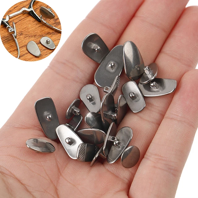 1pair Nose Pads Titanium Teardrop Screw-in for Eyeglass anti Slip RetainerYUZ8