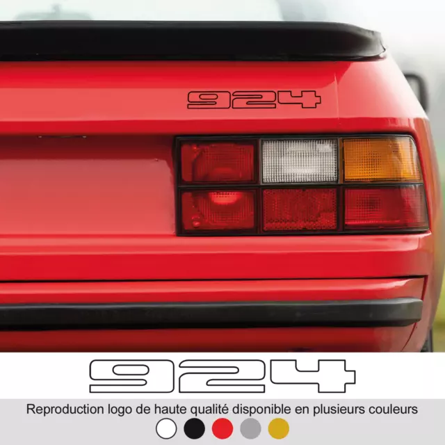 Sticker - logo Porsche 924 contour - 5 couleurs - Haute résistance