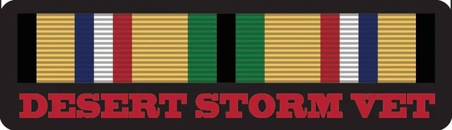Desert Storm Vet Tour Ribbon Motorcycle Helmet Sticker Desert Storm Vet Tour Ribbon Motorcycle Helmet Sticker
