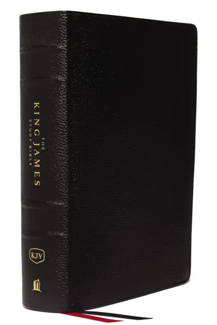 KJV, the King James Study Bible, Genuine Leather, Black, Thumb Indexed, Red Lett
