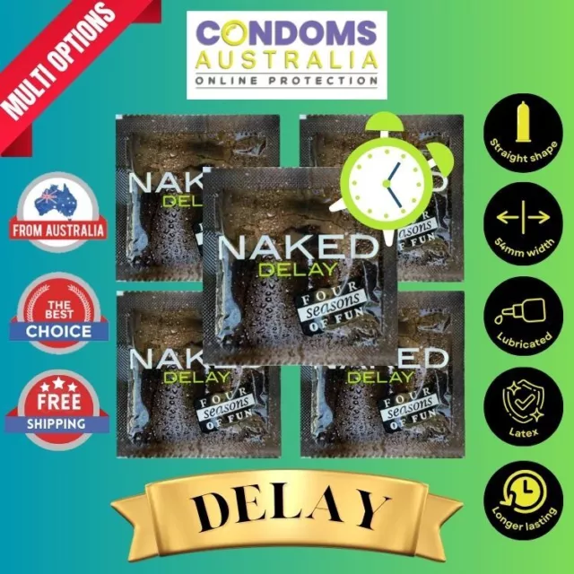 Four Seasons Naked Delay Condoms Multi Options - FREE SHIPPING