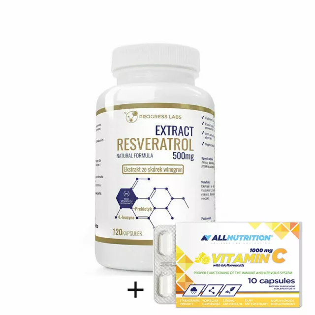 Resveratrol 120kaps 500mg Polygonum cuspidatum-Extrakt (20:1)  Antioxidans VEGE