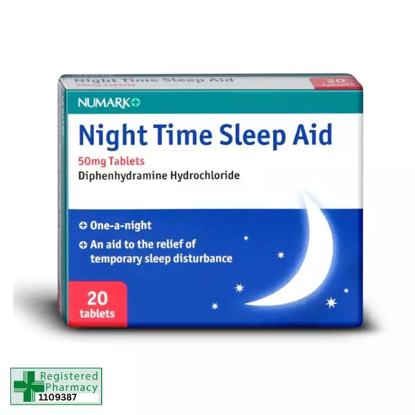 Numark 50mg Sleep Aid x 20 Tablets (Nytol Alternative) (MAX 1 PER ORDER)