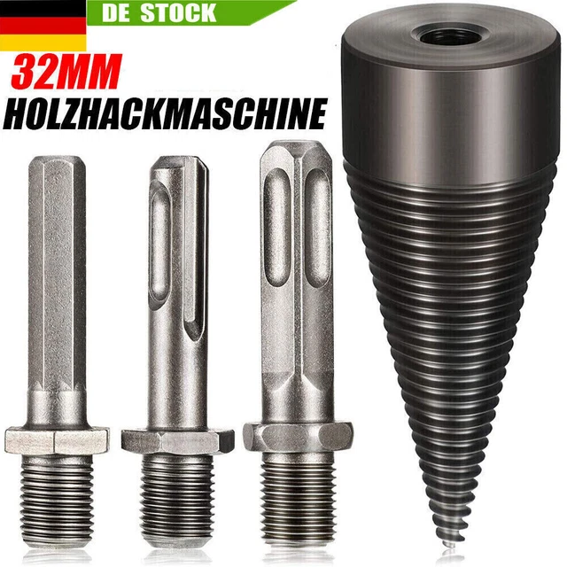 32mm Holzspalter Kegelspalter Bohrer Drill Kegel Spaltbohrer FÜr Bohrmaschine DE