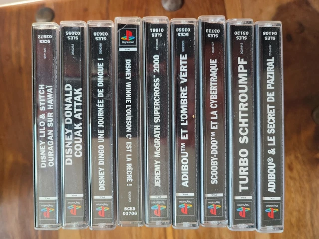 jeux de ps1 et 2 pour enfants   lot non vendu a l'unité 