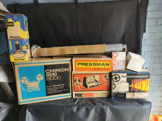 Chinon Sound 8000 Super 8mm Film Projector + Other Projectors Bundle