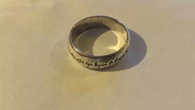 FUSION SILVER 925 Lord of the rings ring size T weight 7 grams