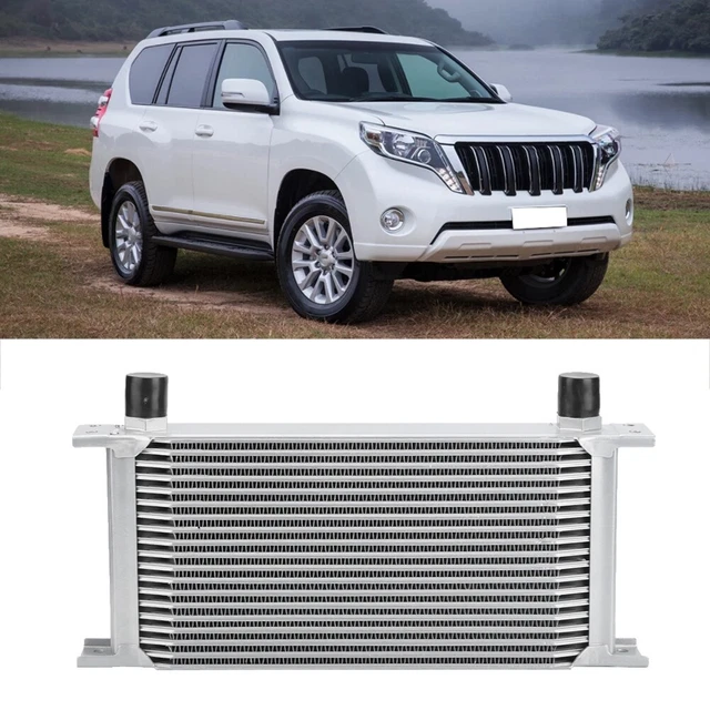 19-Row British Type Motor Engine Oil Cooler Radiator Cooling System Silver