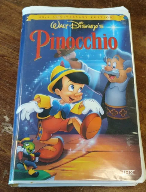 Pinocchio VHS, 1999 Clam Shell Gold Collection 60th Anniversary Edition RARE OOP
