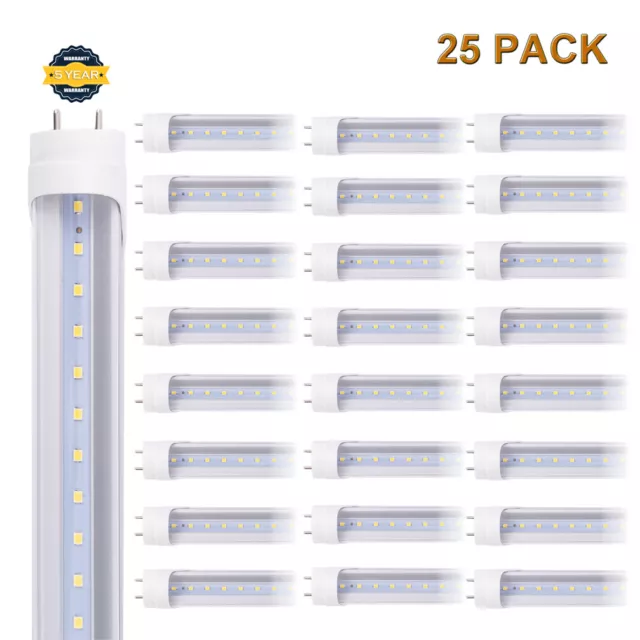 6-100 PACK G13 4FT T8 T10 T12 LED Tube Light LED Bulbs 24W 6000K CLEAR LENS