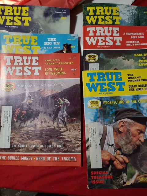 Vintage True West Magazine  1974 6 Set Lot + Treasure Issue Nice Gift