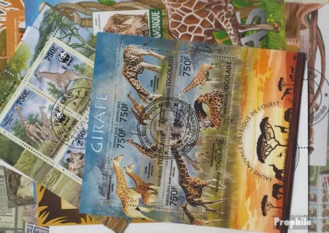 Briefmarken Motive Natur 10 verschiedene Giraffen Blöcke