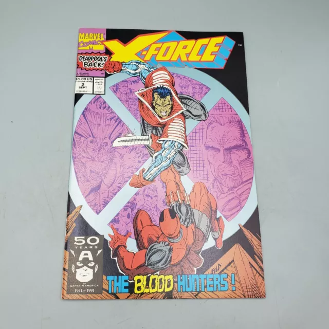 X-Force Vol 1 #2 September 1991 The Blood Hunters Illustrated Marvel Comic Book