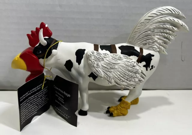 2002 Westland Cow Parade Cow-Moo-Flage Retired Figure #7254 W/ Box