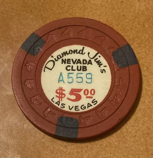 $5.00  Diamond Jim Casino Chip ** Las Vegas NV