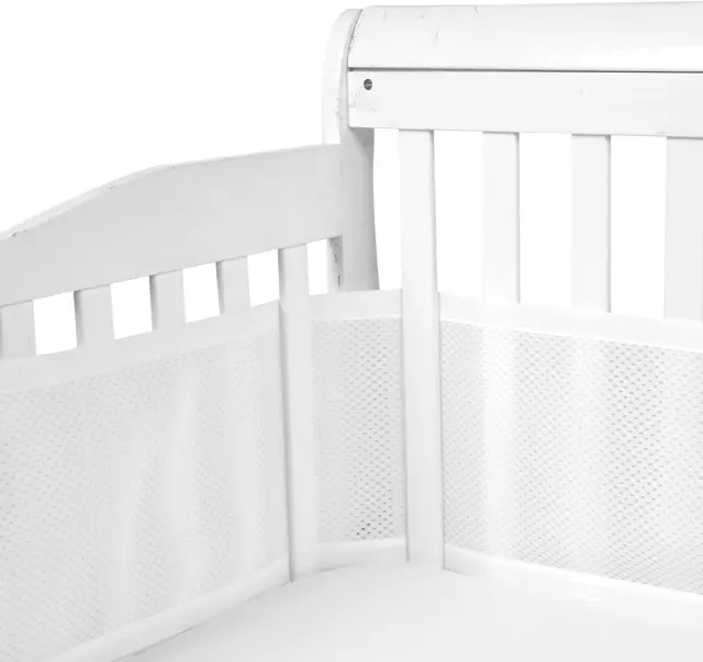 GoGou Cot Bumper,Baby Cot Bumpers for Cot Bed,Breathable Cot Bumper 3D Mesh with