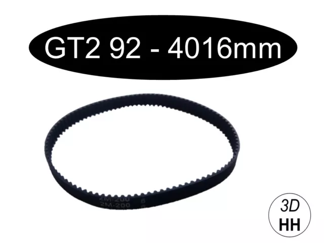 GT2 6mm geschloßener Zahnriemen je nach (Wahl 96- 4016mm) 2GT GT-2 SOFORTVERSAND