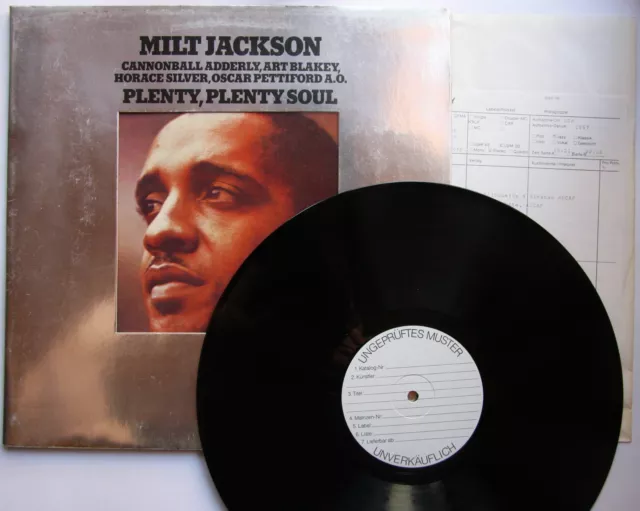 Milt Jackson Plenty, Plenty Soul Ger 1976 Testpressing LP FOC