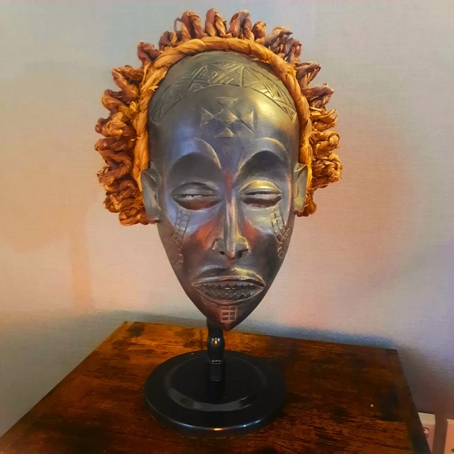 African Tribal Chokwe Mask Pwo mask. Chokwe, early 20th century. Wood, fibers,