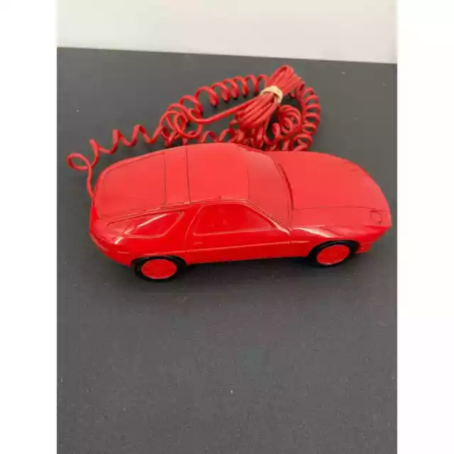 Vintage Red Telephone Porsche Red Sports Car Auto Pulse Phone