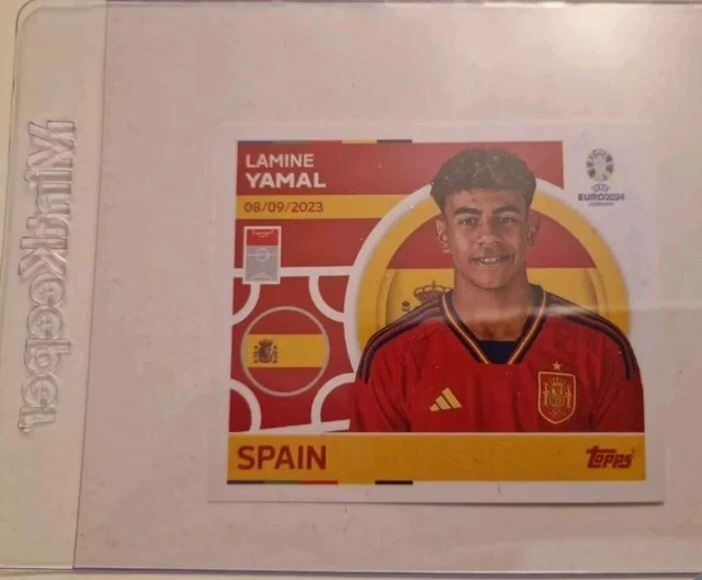 LAMINE YAMAL - ESP 19 UEFA EURO 2024 Sticker Spain- Rookie RARE £3.99