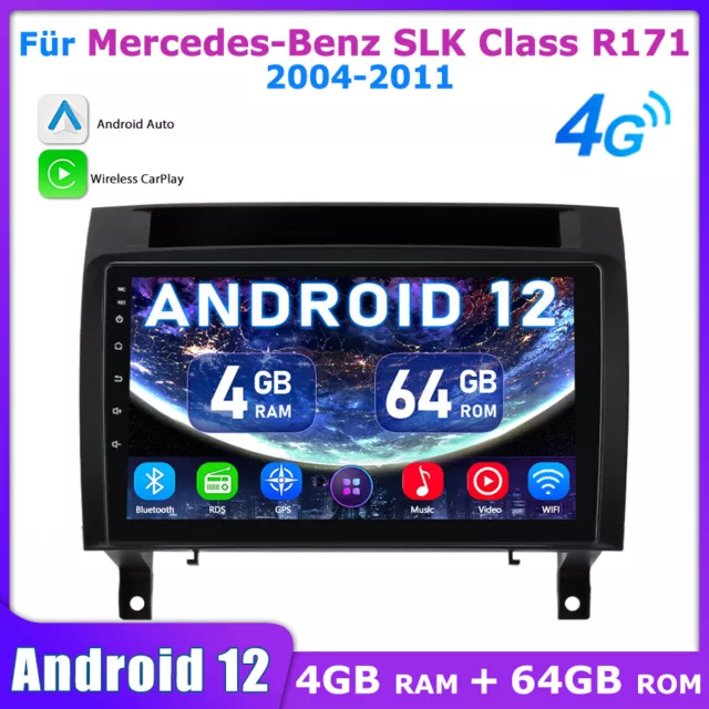 Android Autoradio Für Mercedes SLK Class R171 GPS Navi 4+64G Carplay DAB WIFI BT