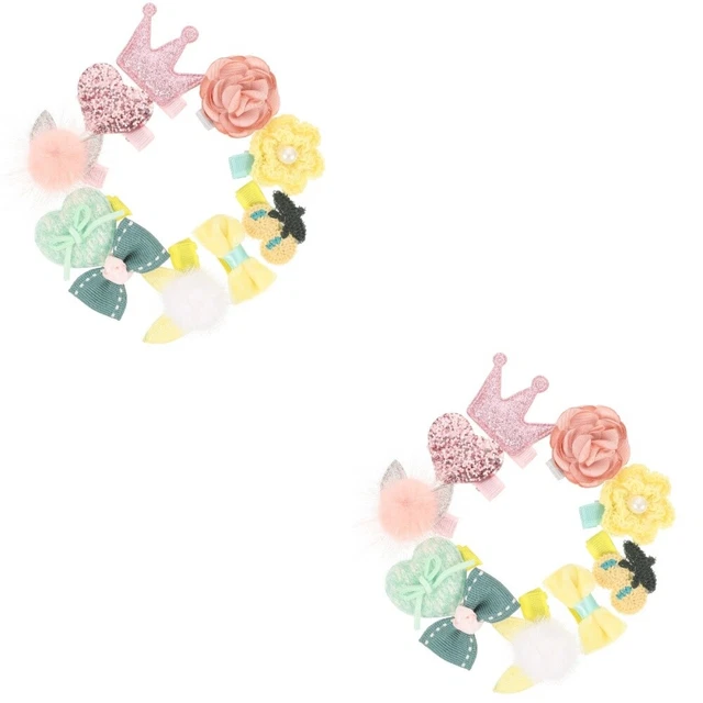 20 pz clip a barretta glitter per pettine per cane piccolo fiocco fiocchi corona orecchio cucciolo
