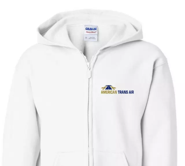 American Trans Air ATA Retro Logo Hoodie US Airline Travel Hooded Sweatshirt