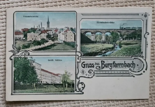 AK Burgfarrnbach Fürth Veitsbronn Seukendorf um 1910 gelaufen selten