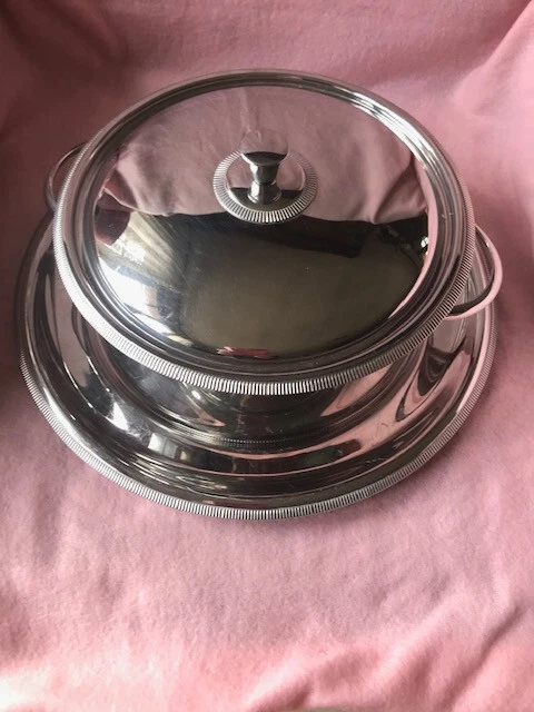 3 plats inox années 70 Argenté