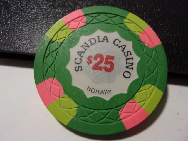 SCANDIA CASINO $25 FANTSY hotel casino gaming poker chip - NORWAY