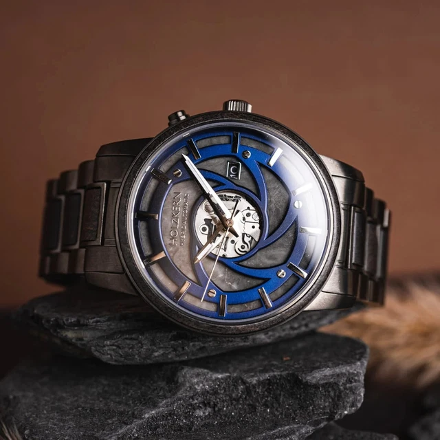 Ahorn Silber Holzkern Armband Herren Kerbholz Uhr Herren