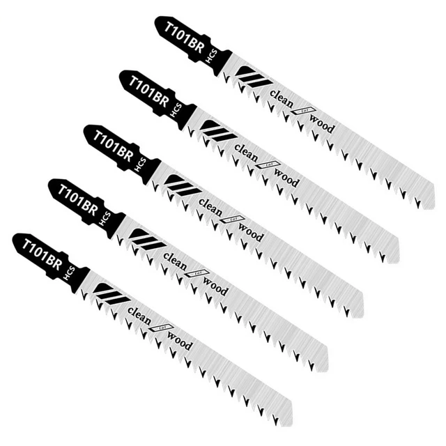 Durable Lame Scie Coupe Contreplaqué Alternative Argent T101BR 5Pcs Noire