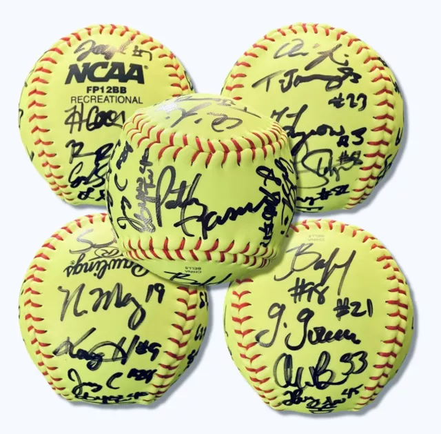 2023 Oklahoma Sooners Women’s Softball Team Signed Ball WCWS 20 Sigs